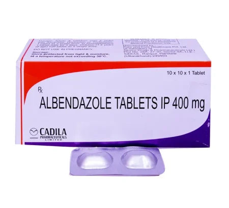 Albenza 400mg Albendazole Tablet blister strip anthelmintic