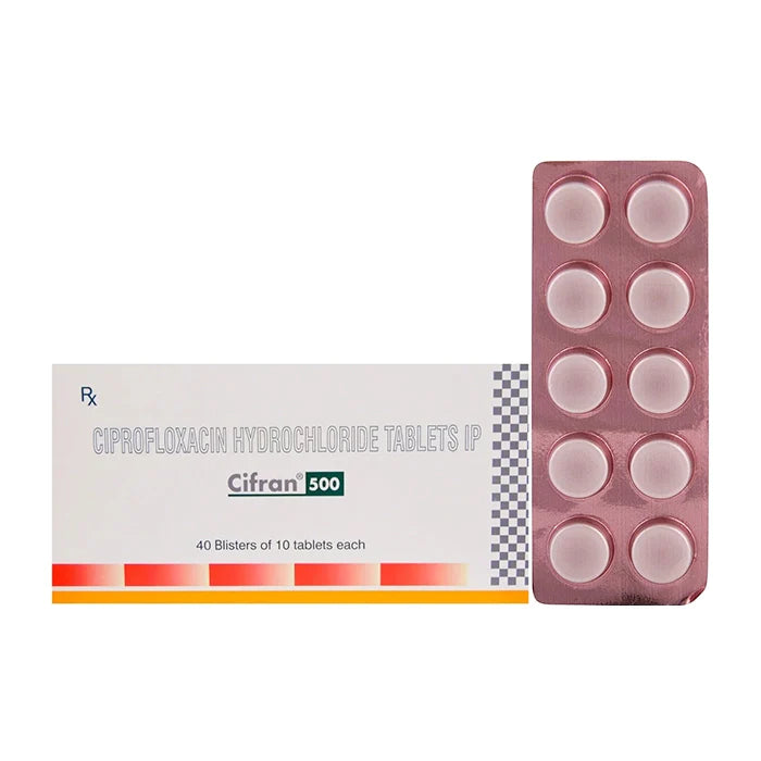 Cifran 500mg Tablet – Branded Ciprofloxacin 500mg Antibiotic for Bacterial Infections