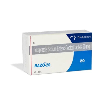 Razo 20mg Rabeprazole tablet for GERD and peptic ulcers – Buy Online at MedsPrimeHub