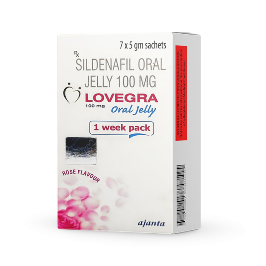 Lovegra Oral Jelly 100mg Sildenafil Citrate sachet for women